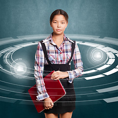 Image showing Asian Girl With Laptop