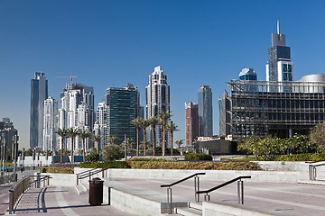 Image showing New skyscrapers in Dubai marina 