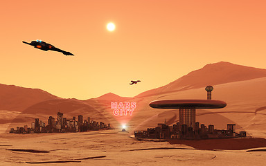 Image showing Mars City