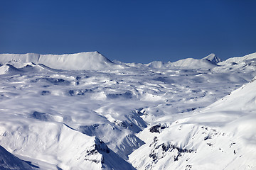 Image showing Snowy mountain plateau