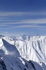 Image showing Snow mountains in nice day