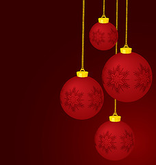 Image showing Christmas red balls 