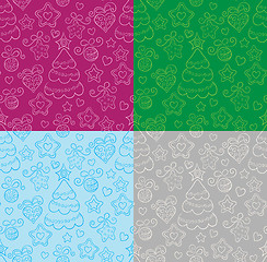 Image showing Funny seamless christmas background