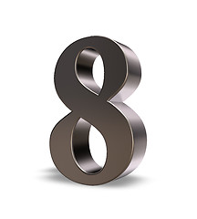 Image showing metal number eight