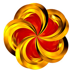 Image showing abstract shiny golden object