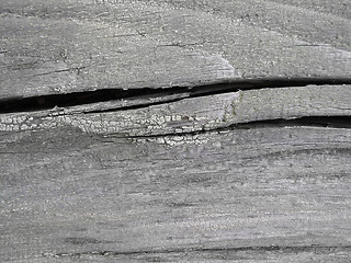 Image showing Old wooden texture with large cracks