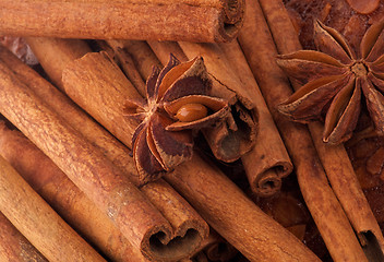 Image showing Cinnamon Sticks and Anise