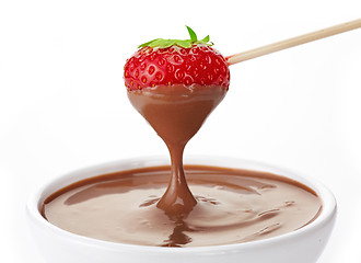 Image showing Strawberry with chocolate