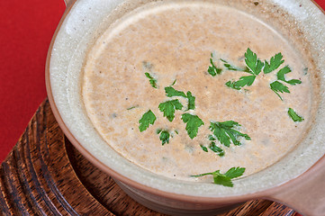 Image showing Mushroom cream  soup