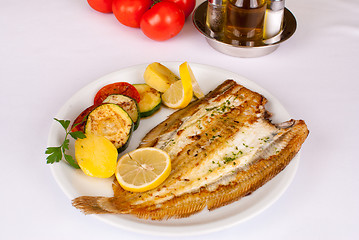Image showing Mediterranean grilled fish