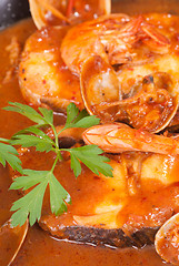 Image showing Seafood in cider sauce