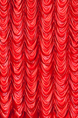 Image showing Stage red curtains