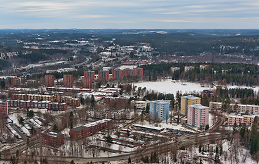 Image showing view from the tower to the northern city