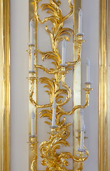 Image showing vintage golden candlestick