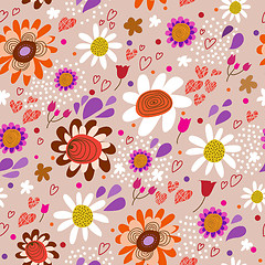 Image showing Floral seamless pattern in vector