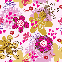 Image showing Floral seamless pattern in vector