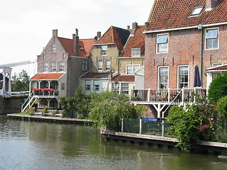 Image showing houses in Enkhuizen, the Netherlands