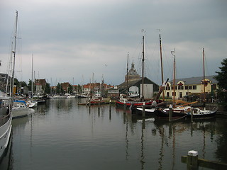 Image showing haven full of sailboats