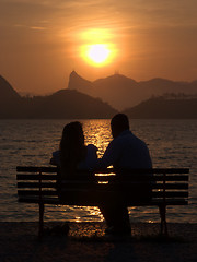 Image showing Boyfriends on the sunset in Rio de Janeiro