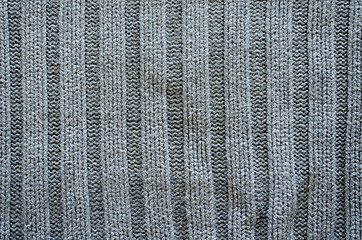 Image showing Grey knit wool mat closeup texture background 