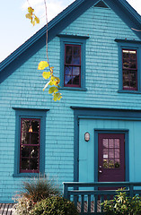 Image showing Colorful blue architecture