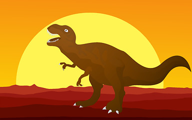 Image showing Dinosaur background 1
