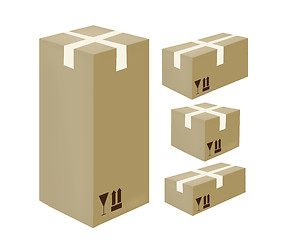 Image showing Isometric card-box icons