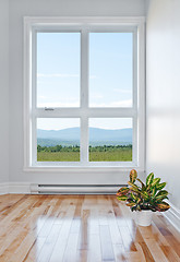 Image showing Empty room with beautiful view 