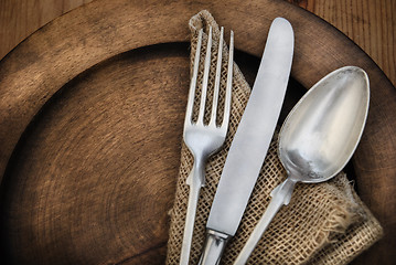 Image showing Vintage silverware