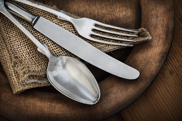 Image showing Vintage silverware