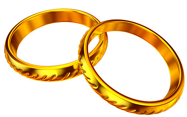 Image showing gold wedding rings