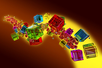 Image showing glass cubes