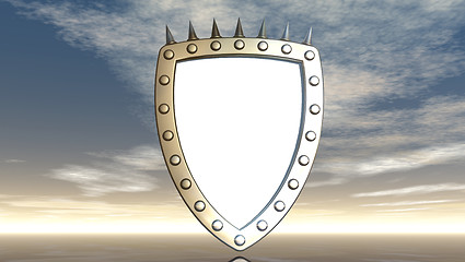 Image showing shield with prickles