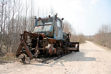 Image showing Russian old tractor