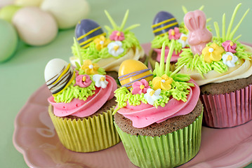 Image showing Easter cupcakes