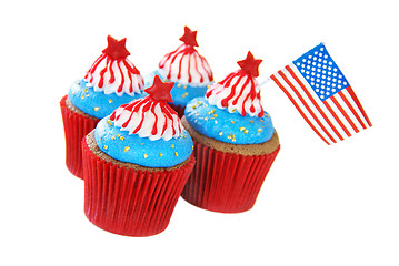 Image showing Patriotic cupcakes