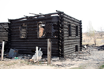 Image showing burnt house