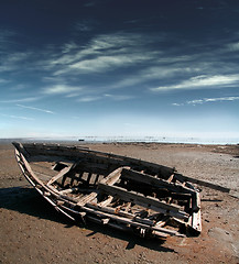 Image showing Old broken boat