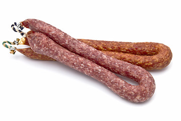 Image showing Italian salami sausages