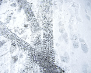 Image showing tire tracks