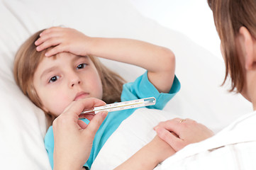 Image showing Sick girl