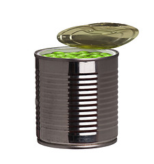Image showing Tin can with green peas