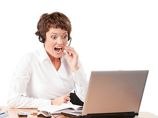 Image showing Support phone operator