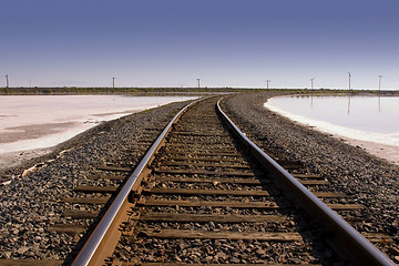 Image showing Railroad Tracks by Salt Lake