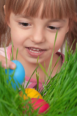 Image showing Easter eggs hunt