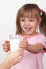 Image showing Girl with milk