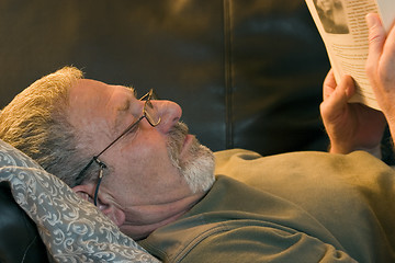 Image showing Reading a Book on the Couch