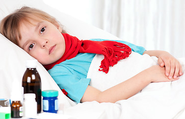 Image showing Sick girl