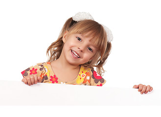 Image showing Girl with white board