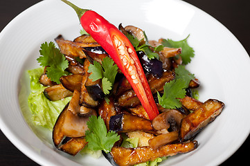 Image showing Salad from roasted eggplants